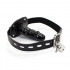 Ball gag nera a forma di fallo 10 x 3,5 cm. con lucchetto - 1