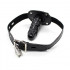 Ball gag nera a forma di fallo 10 x 3,5 cm. con lucchetto - 0