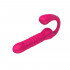 Strap-On Senza Lacci con Spinta, Pulsazione e Vibrazione in Silicone Rosa  - 1
