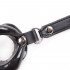 Gag Ball Nera a Forma di Bocca Aperta con Cinturino Regolabile - 5