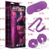 Kit BDSM Beginner Pack 3 Pezzi con Frusta, Manette e Maschera Lilla - 0