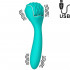 Gaya - Vibratore e Massaggiatore 2 in 1 in Silicone Azzurro Ricaricabile con USB - 0