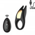 Keylo - Anello Fallico Vibrante in Silicone 5 cm. con Telecomando Wireless Nero Ricaricabile USB - 0