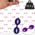 Misha - Sfere Vaginali Oscillanti da 58,5 g. in Puro Silicone 10 x 3,5 cm. Viola - 1