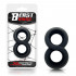 Double Penis Ring - Cockring Doppio in Silicone Morbido ed Elastico Nero - 0
