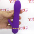Vibratore rabbit in silicone viola con rilievi stimolanti 17 x 3,5 cm. - 0