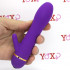 Vibratore rabbit in silicone viola con rilievi stimolanti 17 x 3,5 cm. - 2