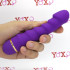 Vibratore in silicone viola con rilievi stimolanti 17 x 3,5 cm. - 3