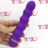 Vibratore in silicone viola con 5 bulbi 18 x 3,5 cm. - 1