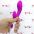 Vibratore Rabbit Fucsia in Silicone 20 x 3,4 cm. - 1