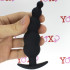 Cuneo Anale Progressivo in Puro Silicone Nero da Passeggio 11,8 x 3 cm. - 3