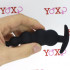 Cuneo Anale Progressivo in Puro Silicone Nero da Passeggio 11,8 x 3 cm. - 0