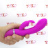 Vibratore rabbit in silicone fucsia con setole stimolanti 18,8 x 3,6 cm. - 3