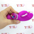 Vibratore rabbit in silicone fucsia con setole stimolanti 18,8 x 3,6 cm. - 4