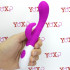 Vibratore rabbit con sfera rotante in silicone fucsia 20 x 3 cm. - 1