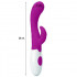 Vibratore Rabbit Fucsia in Silicone 20 x 3 cm. - 5