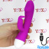Vibratore Rabbit Fucsia in Silicone Ricaricabile con USB 18 x 3,4 cm. - 0