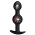 Cuneo Anale Progressivo in Puro Silicone Nero da Passeggio con Sfere Oscillanti 10,4 x 2,6 cm. - 0