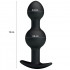 Cuneo Anale Progressivo in Puro Silicone Nero da Passeggio con Sfere Oscillanti 10,4 x 2,6 cm. - 1