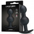 Cuneo Anale Progressivo in Puro Silicone Nero da Passeggio con Sfere Oscillanti 10,4 x 2,6 cm. - 2