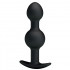 Cuneo Anale Progressivo in Puro Silicone Nero da Passeggio con Sfere Oscillanti 10,4 x 2,6 cm. - 5