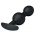 Cuneo Anale Progressivo in Puro Silicone Nero da Passeggio con Sfere Oscillanti 10,4 x 2,6 cm. - 6