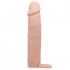 Guaina Allunga Pene +5 cm. con Anello Testicoli color Carne 17 x 3,6 cm. - 2