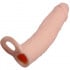 Guaina Allunga Pene +5 cm. con Anello Testicoli color Carne 17 x 3,6 cm. - 3