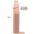 Guaina Allunga Pene +5 cm. con Anello Testicoli color Carne 17 x 3,6 cm. - 4