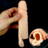 Guaina allunga pene +6 cm. con anello testicoli color carne 15,5 x 3,6 cm. - 0