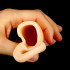 Guaina allunga pene +6 cm. con anello testicoli color carne 15,5 x 3,6 cm. - 4