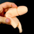 Guaina allunga pene +6 cm. con anello testicoli color carne 15,5 x 3,6 cm. - 5