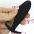 Cuneo Anale Vibrante in Puro Silicone Nero da Passeggio 10 x 3 cm. - 2