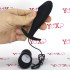 Cuneo Anale Vibrante in Puro Silicone Nero da Passeggio 10 x 3 cm. - 0