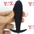 Cuneo Anale Vibrante in Puro Silicone Nero da Passeggio 10 x 3 cm. - 3