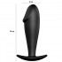 Cuneo Anale in Puro Silicone Nero da Passeggio 10 x 3 cm. - 2