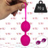 Geisha - Sfere Vaginali Oscillanti da 70 g. in Puro Silicone 9 x 3,5 cm. Fucsia - 0