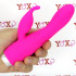Couby - Vibratore rabbit in silicone fucsia 16,5 x 4,2 cm. - 0