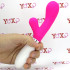 Omaggio Vibratore rabbit in silicone rosa 21,6 x 3,4 cm. - 1