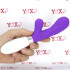 Vibratore rabbit in silicone viola 21,6 x 3,4 cm. - 1