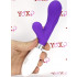 Vibratore rabbit in silicone viola 21,6 x 3,4 cm. - 0