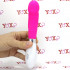 Massaggiatore/vibratore in silicone rosa 20,8 x 3,5 cm. - 3
