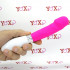 Massaggiatore/vibratore in silicone rosa 20,8 x 3,5 cm. - 0