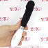 Massaggiatore/vibratore in silicone nero 20,8 x 3,5 cm. - 1