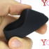 Anello fallico vibrante in silicone nero ricaricabile USB per coppia - 2