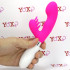 Vibratore rabbit in silicone rosa con lingue lecca clitoride 21 x 3,4 cm. - 0