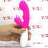 Vibratore rabbit in silicone rosa con lingue lecca clitoride 21 x 3,4 cm. - 1