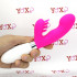 Vibratore rabbit in silicone rosa con lingue lecca clitoride 21 x 3,4 cm. - 2