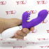 Vibratore rabbit in silicone viola con lingue lecca clitoride 21 x 3,4 cm. - 0