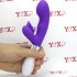 Vibratore rabbit in silicone viola con lingue lecca clitoride 21 x 3,4 cm. - 1